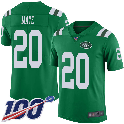 New York Jets Limited Green Youth Marcus Maye Jersey NFL Football #20 100th Season Rush Vapor Untouchable->youth nfl jersey->Youth Jersey
